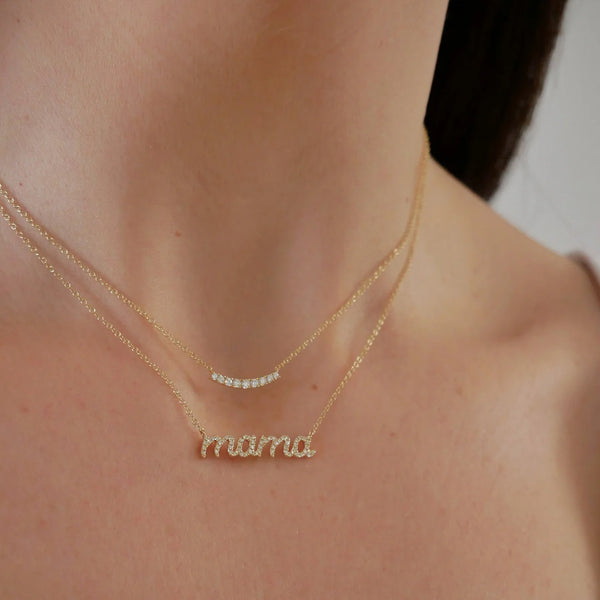 EF Collection Graduated Diamond Arc Necklace