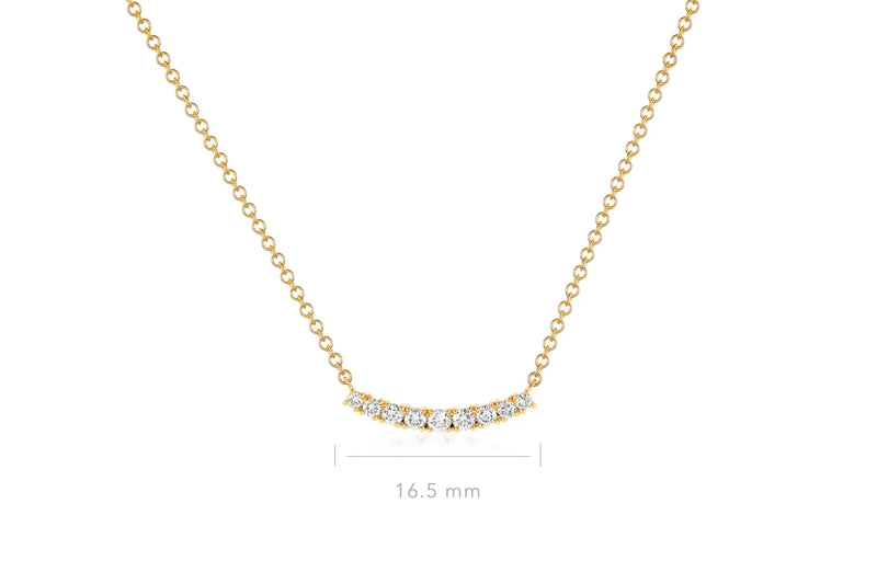 EF Collection Graduated Diamond Arc Necklace