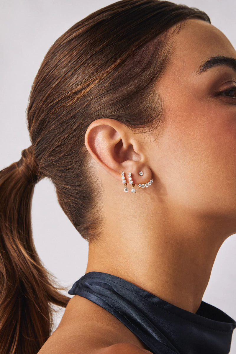 EF Collection Graduated Diamond Ear Jackets