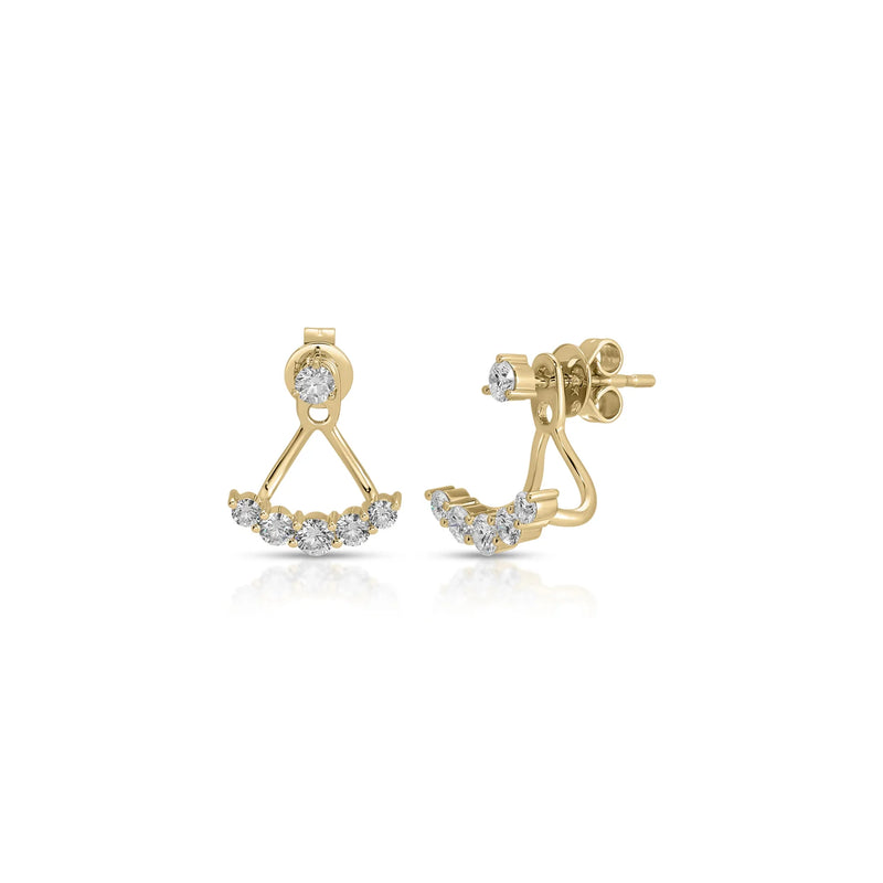 EF Collection Graduated Diamond Ear Jackets