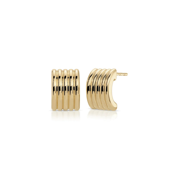 EF Collection Jumbo Fluted Stud Earrings