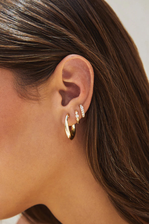 EF Collection Knife Edge Hoop Earrings