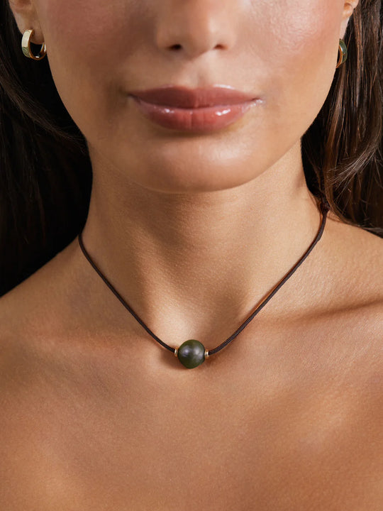 EF Collection Mara Choker Necklace in Chocolate