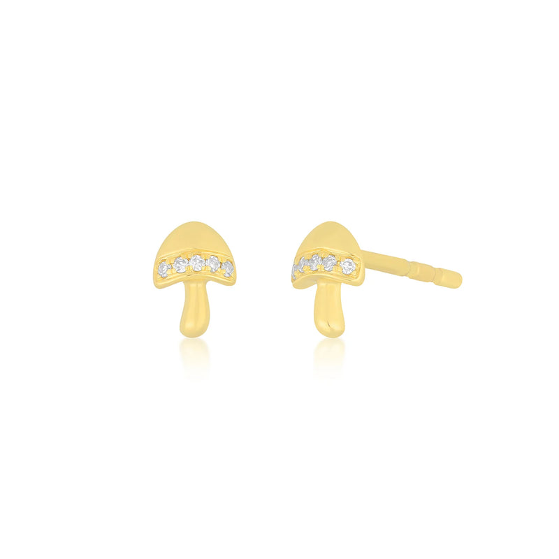 EF Collection Mini Magic Mushroom Stud Earring