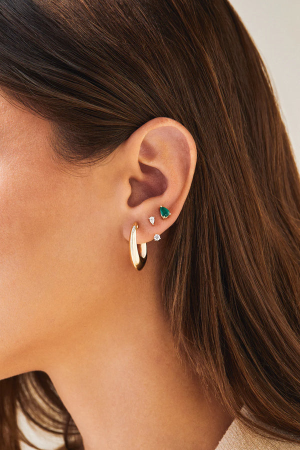 EF Collection Pear Emerald Studs
