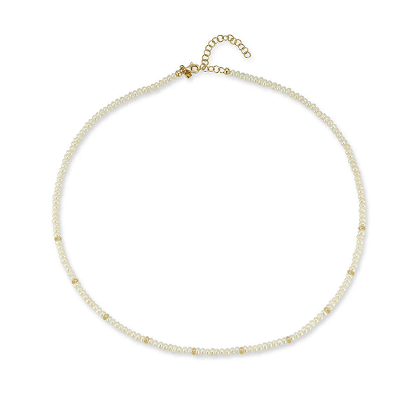 EF Collection Pearl Birthstone Bead Necklace