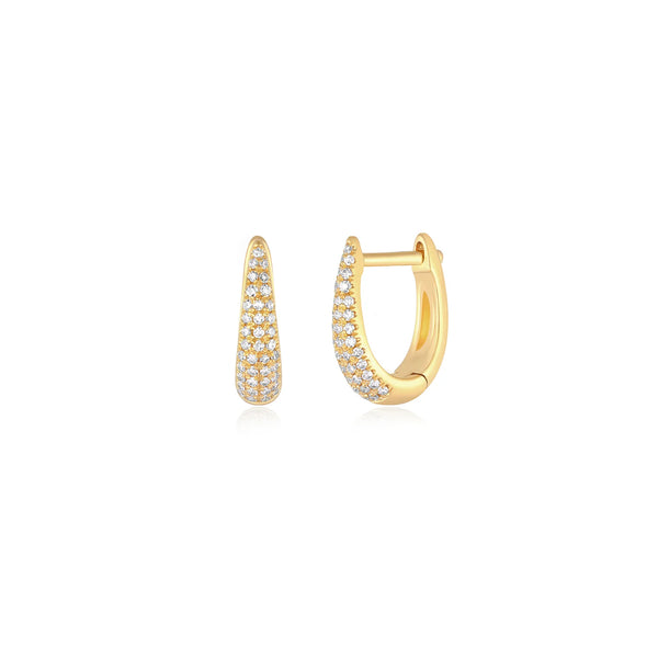 EF Collection Prong Set Diamond Mini Maeve Huggie Earrings