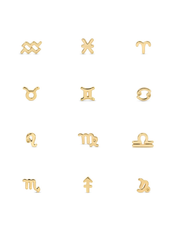 EF Collection Single Mini Gold Zodiac Stud