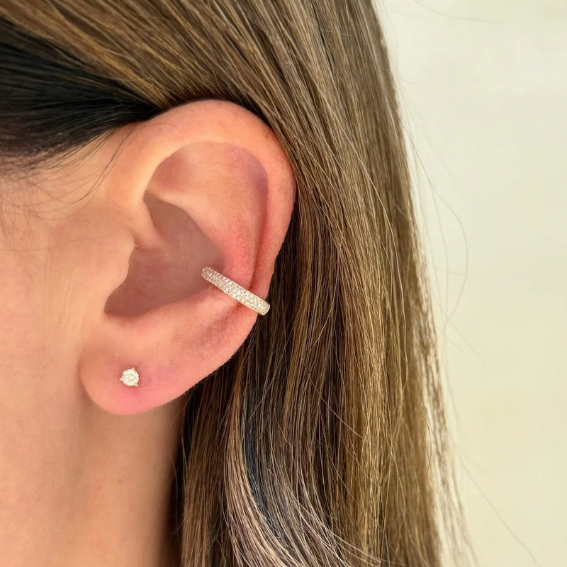 EF Collection Solitaire Diamond Stud Earring