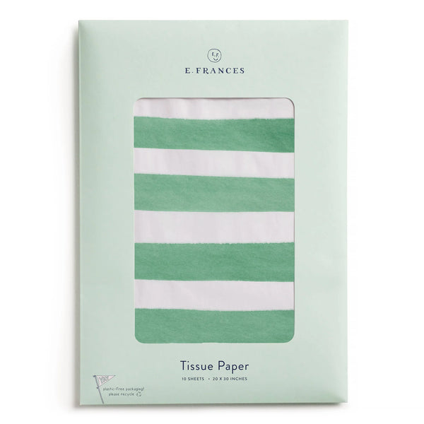 E Frances Paper Green Stripe Tissue Paper