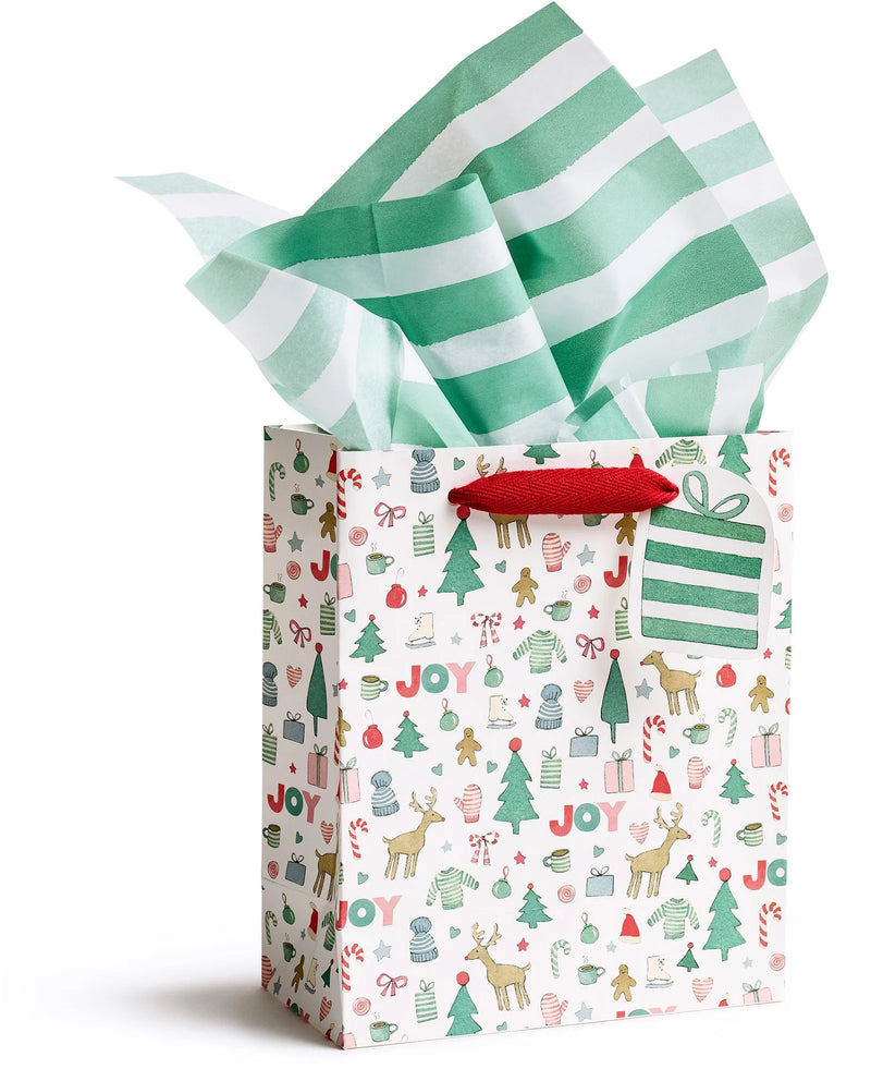 E Frances Paper Merry Motif Gift Bag - Medium