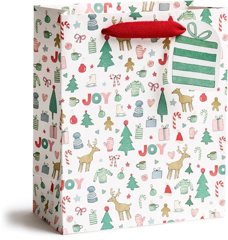 E Frances Paper Merry Motif Gift Bag - Medium