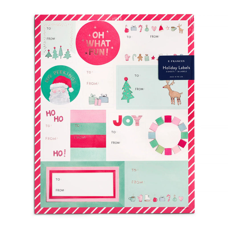 E Frances Paper Merry Motif Gift Labels