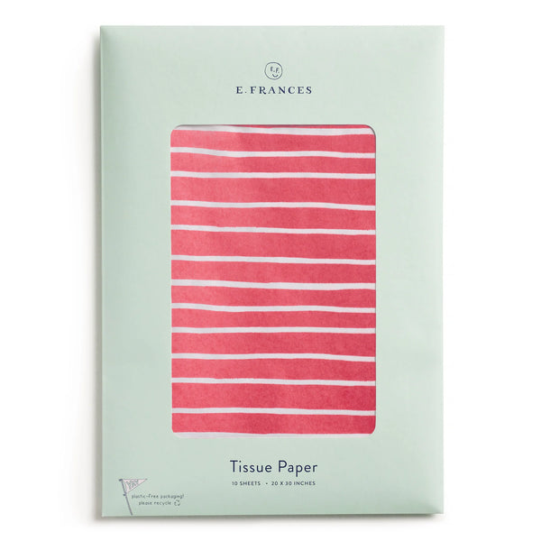 E Frances Paper Red Stripe Tissue Paper