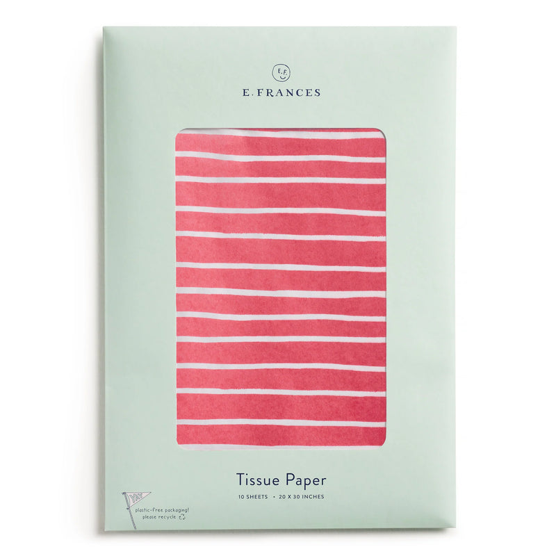 E Frances Paper Red Stripe Tissue Paper