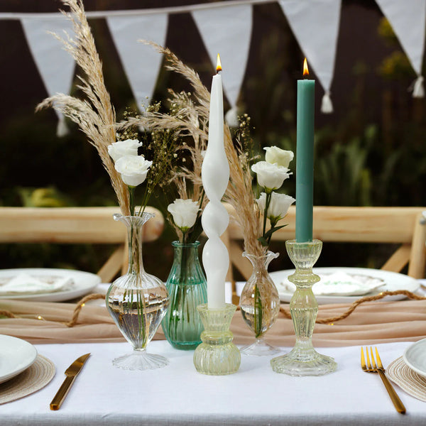 Talking Tables Boho Green Glass Candle Holder