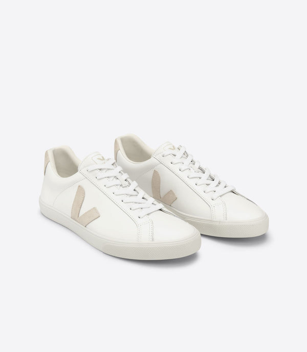 Veja Fair Trade Esplar Logo Leather Extra White Sable