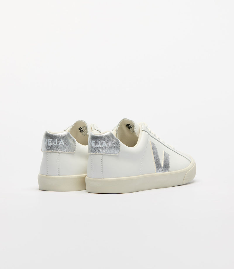 VEJA Esplar Logo Leather White Silver