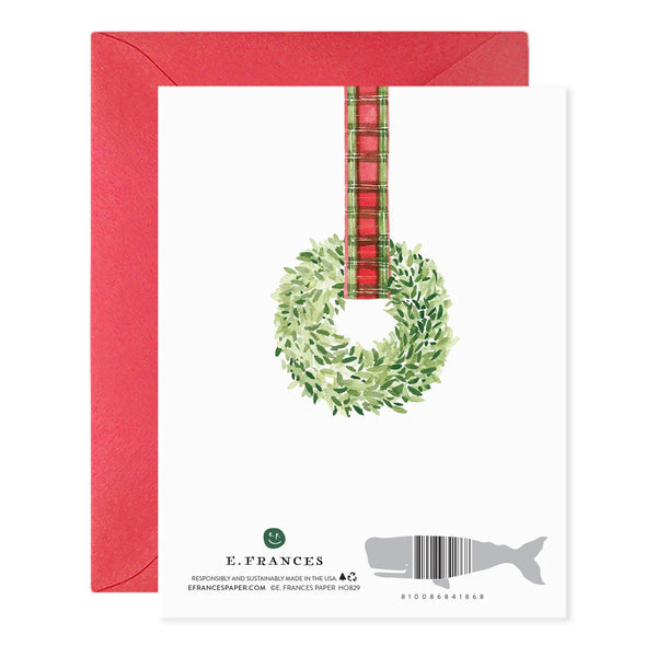 E Frances Paper Plaid Ribbon Wreath