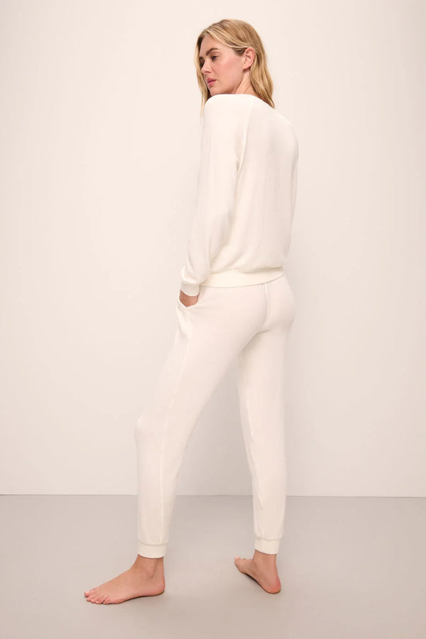 Eberjey Cozy Time Crew Neck Pullover Ivory