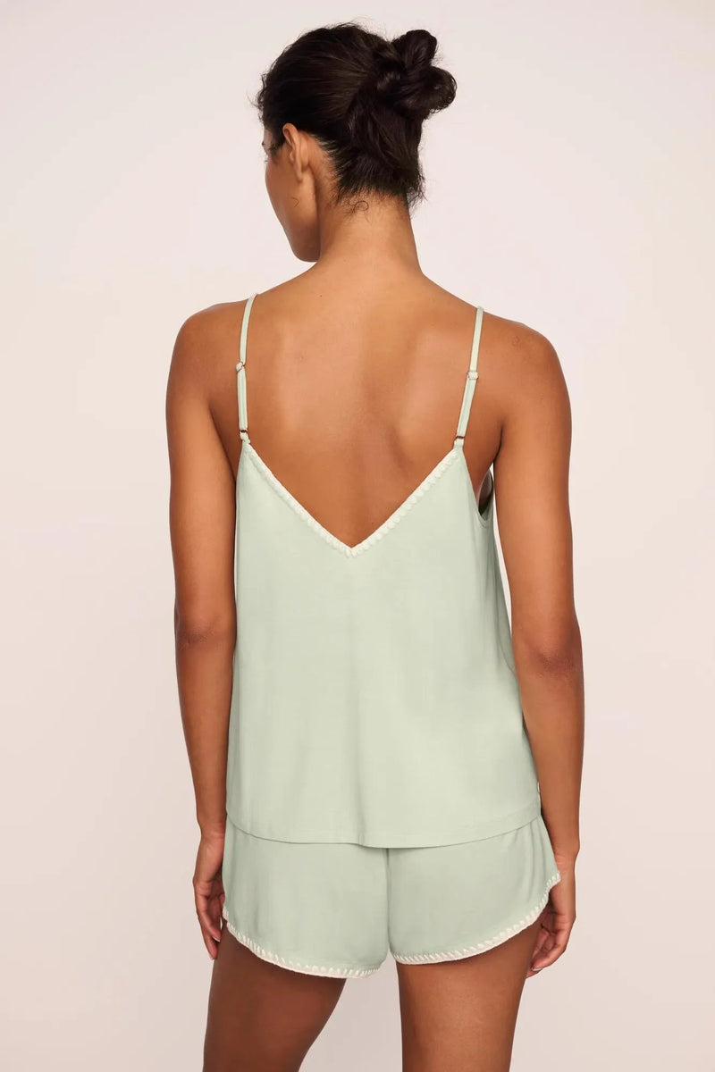 Eberjey Frida Cami/Short Pj Set Mint Cream/Ivory