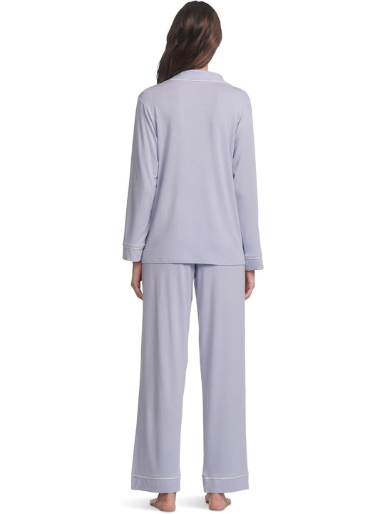 Eberjey Gisele Long Pj Lavender Dusk/Ivory