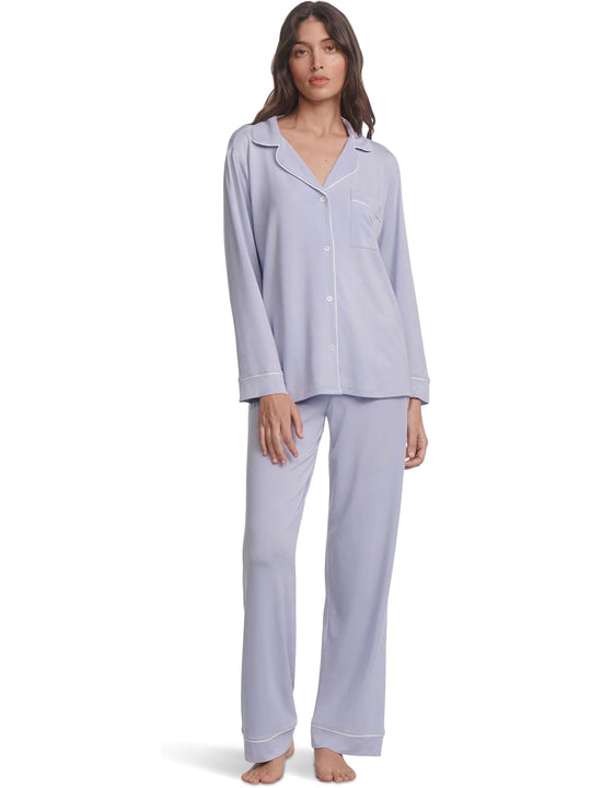 Eberjey Gisele Long Pj Lavender Dusk/Ivory