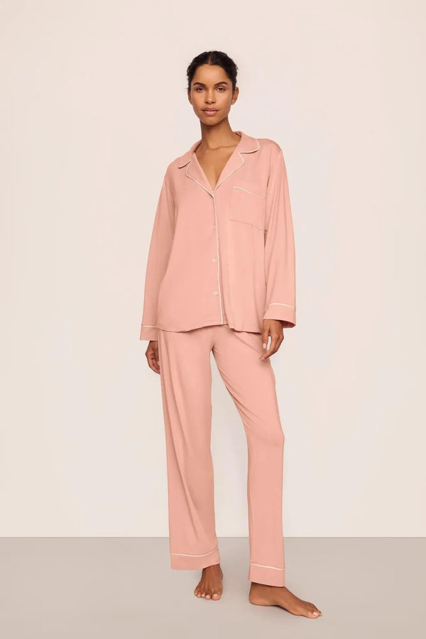 Eberjey Gisele Long Pj Set Velvet Pink/Ivory