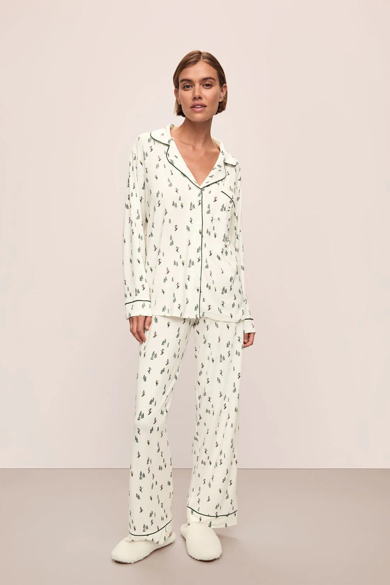 Eberjey Gisele Printed Long Pj Set Alpine Skier