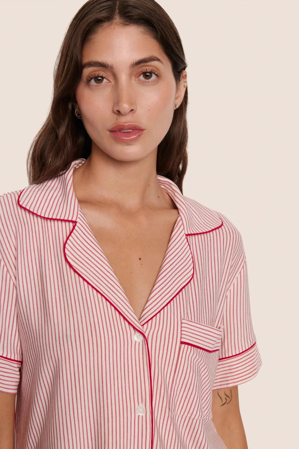 Eberjey Gisele Printed Rlx Sht Pj Duo Stripe