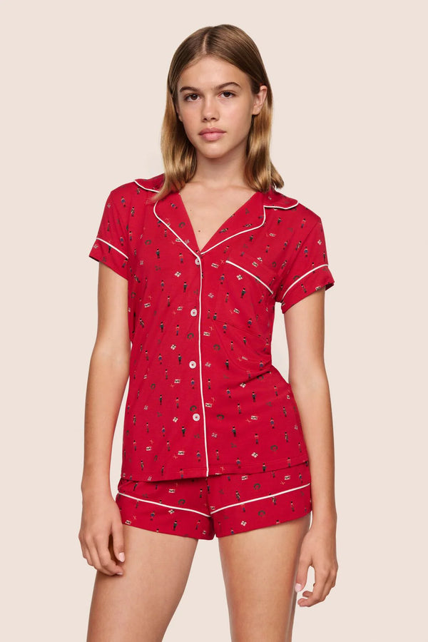 Eberjey Gisele Printed Shortie Pj Nutcracker Holly