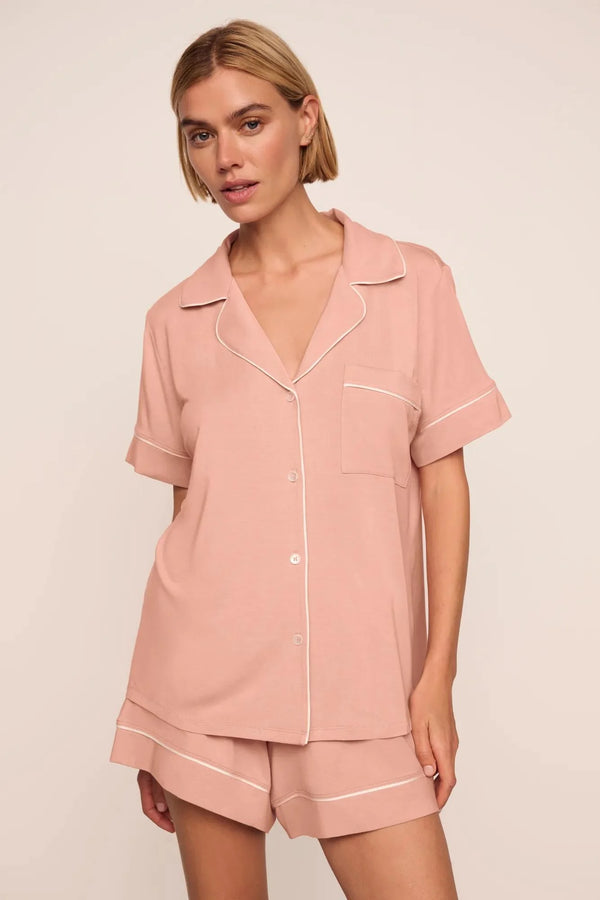 Eberjey Gisele Rlx Short Pj Velvet Pink/Ivory