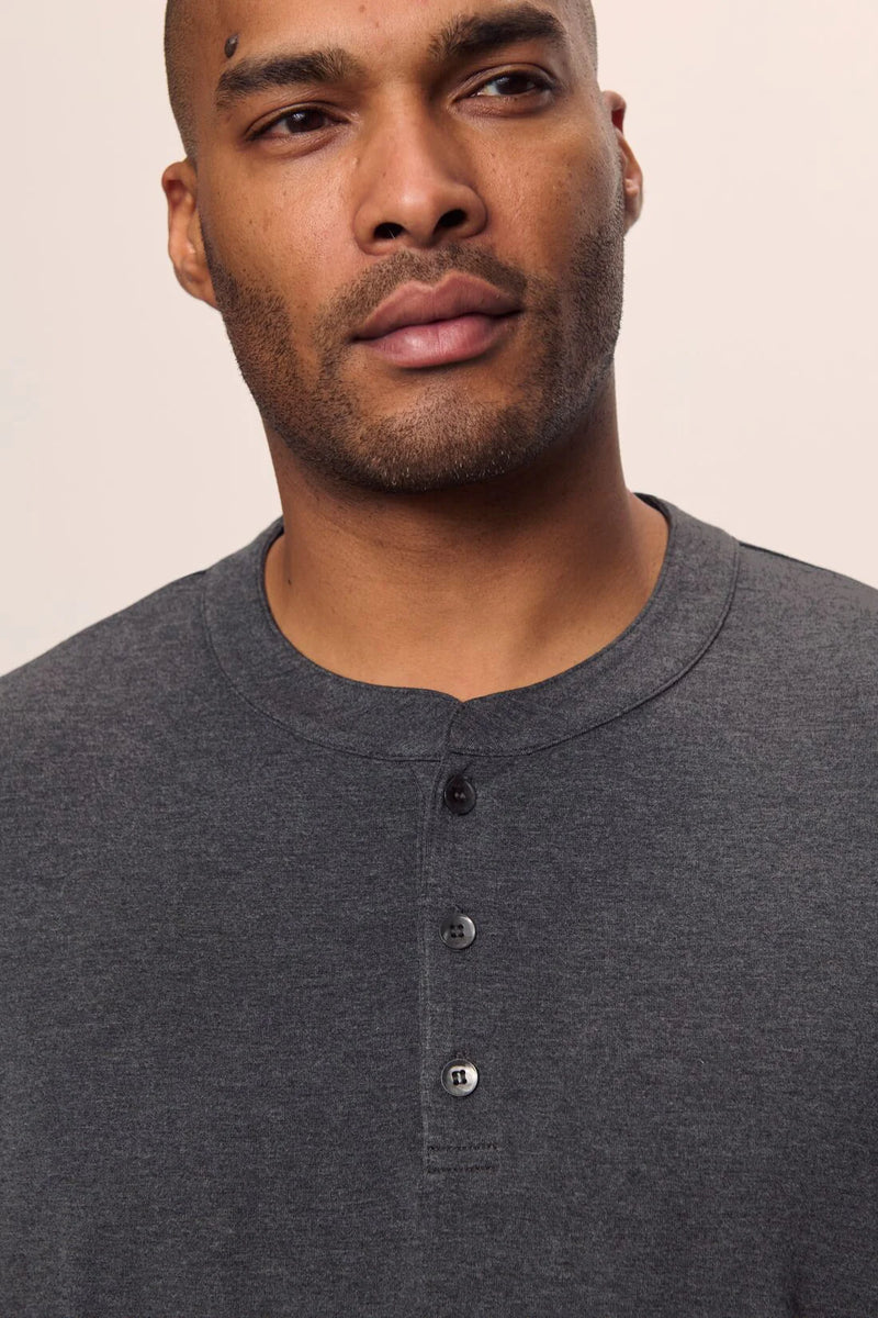 Eberjey Henry Long Pj Set Charcoal Heather