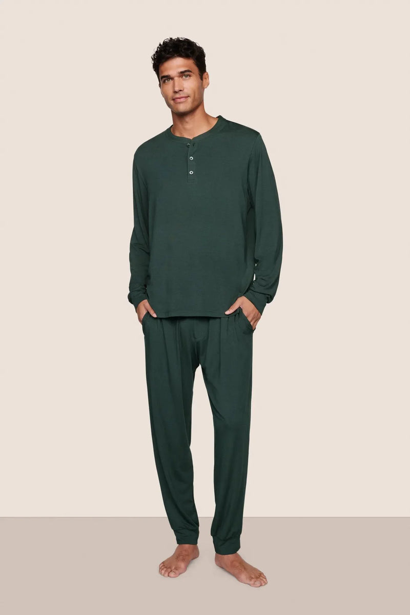 Eberjey Henry Long Pj Set Pine