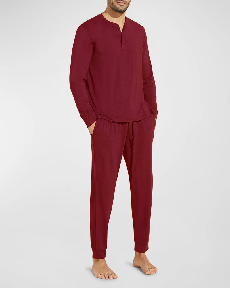 Eberjey Henry Men'S Long Pj Set Sangria