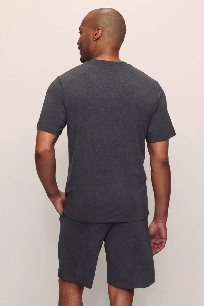 Eberjey Henry Short Pj Set Charcoal Heather