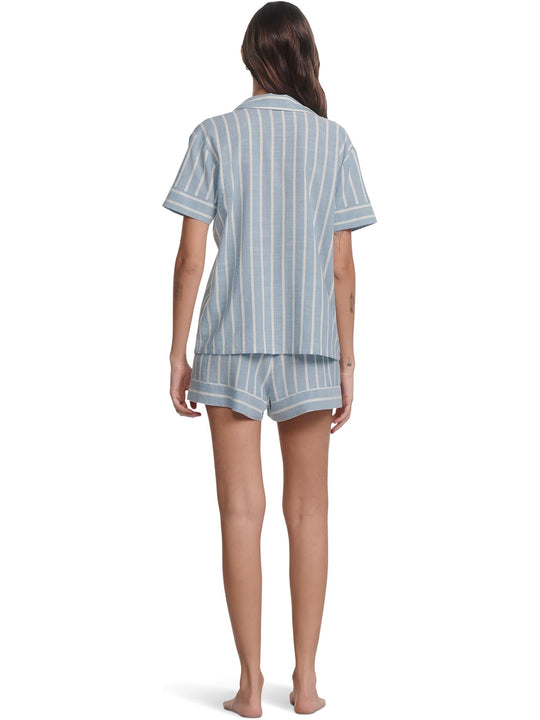 Eberjey Nautico Shortie Pj Classic Stripe Slate