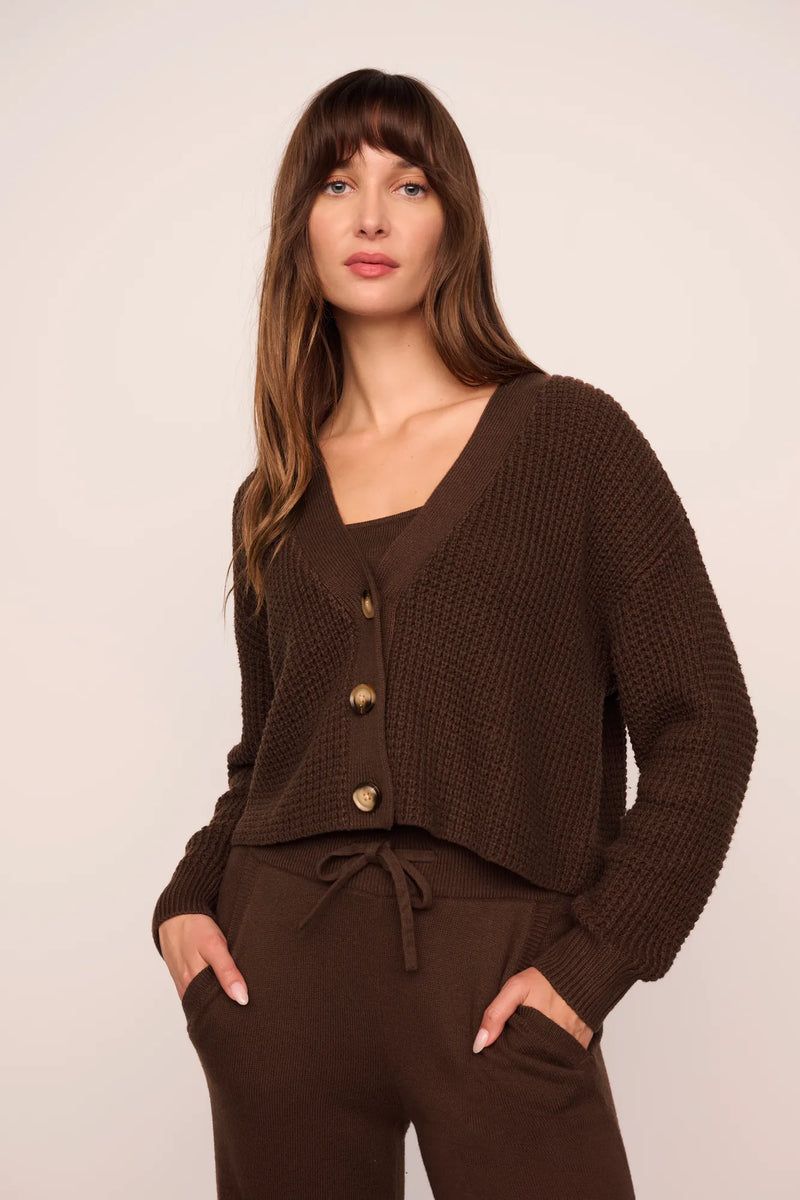 Eberjey Recy Sweater Crop Cardi Chocolate