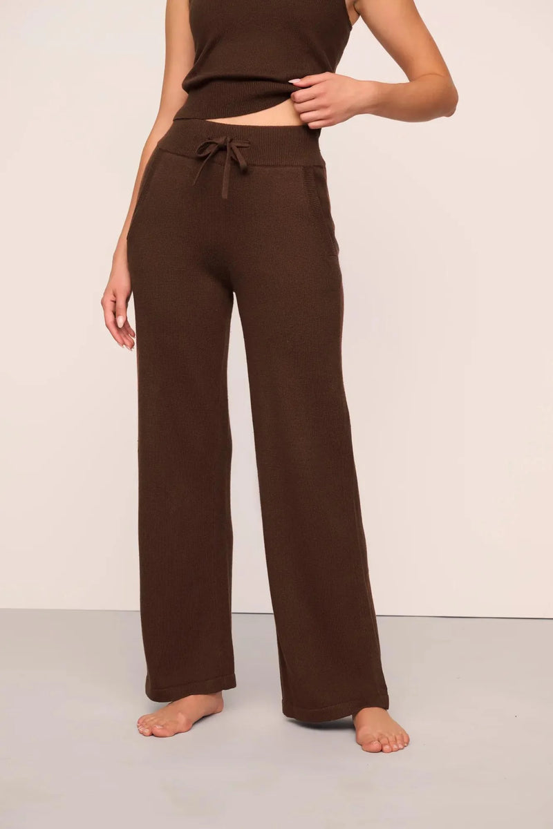 Eberjey Recy Sweater Pant Chocolate