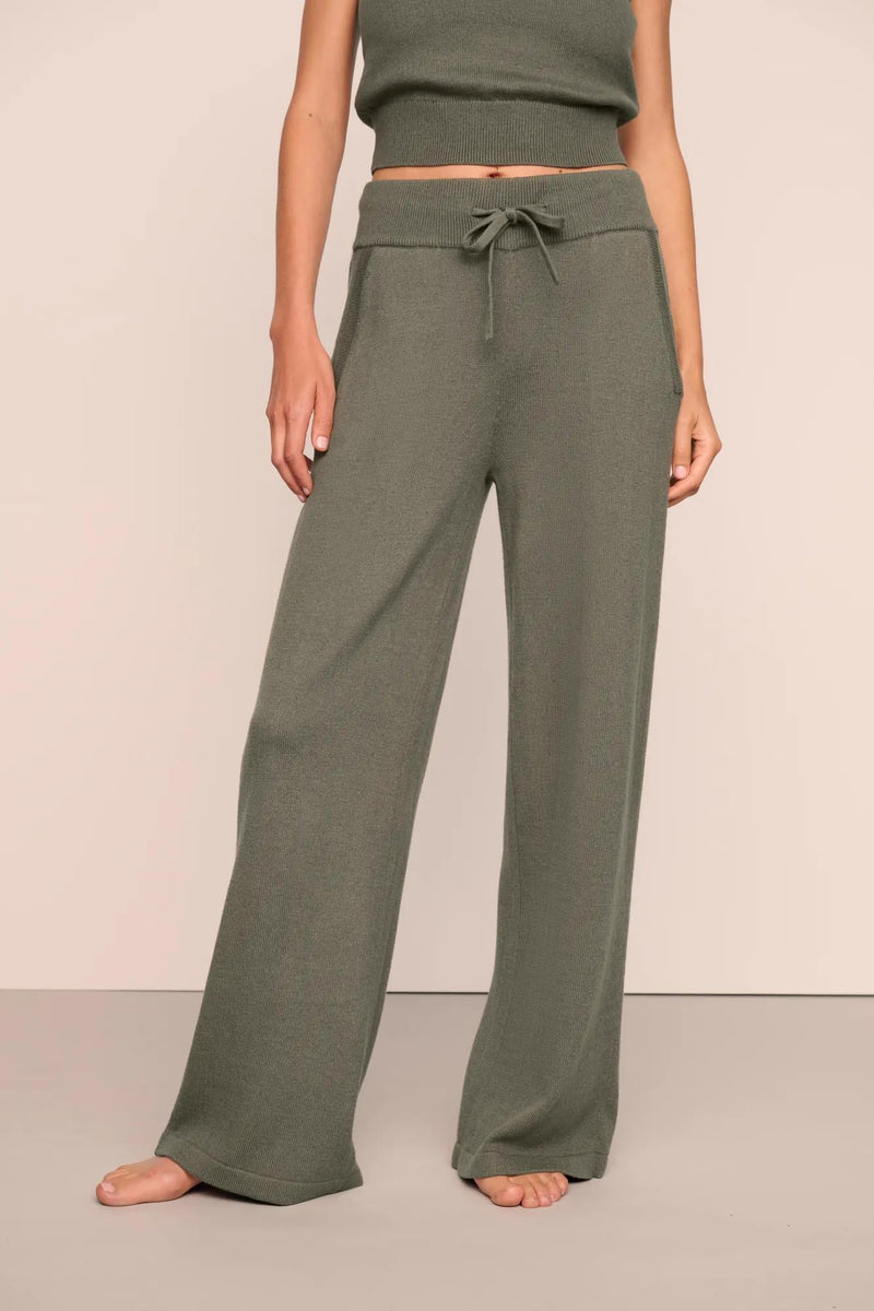 Eberjey Recy Sweater Pant Smokey Olive