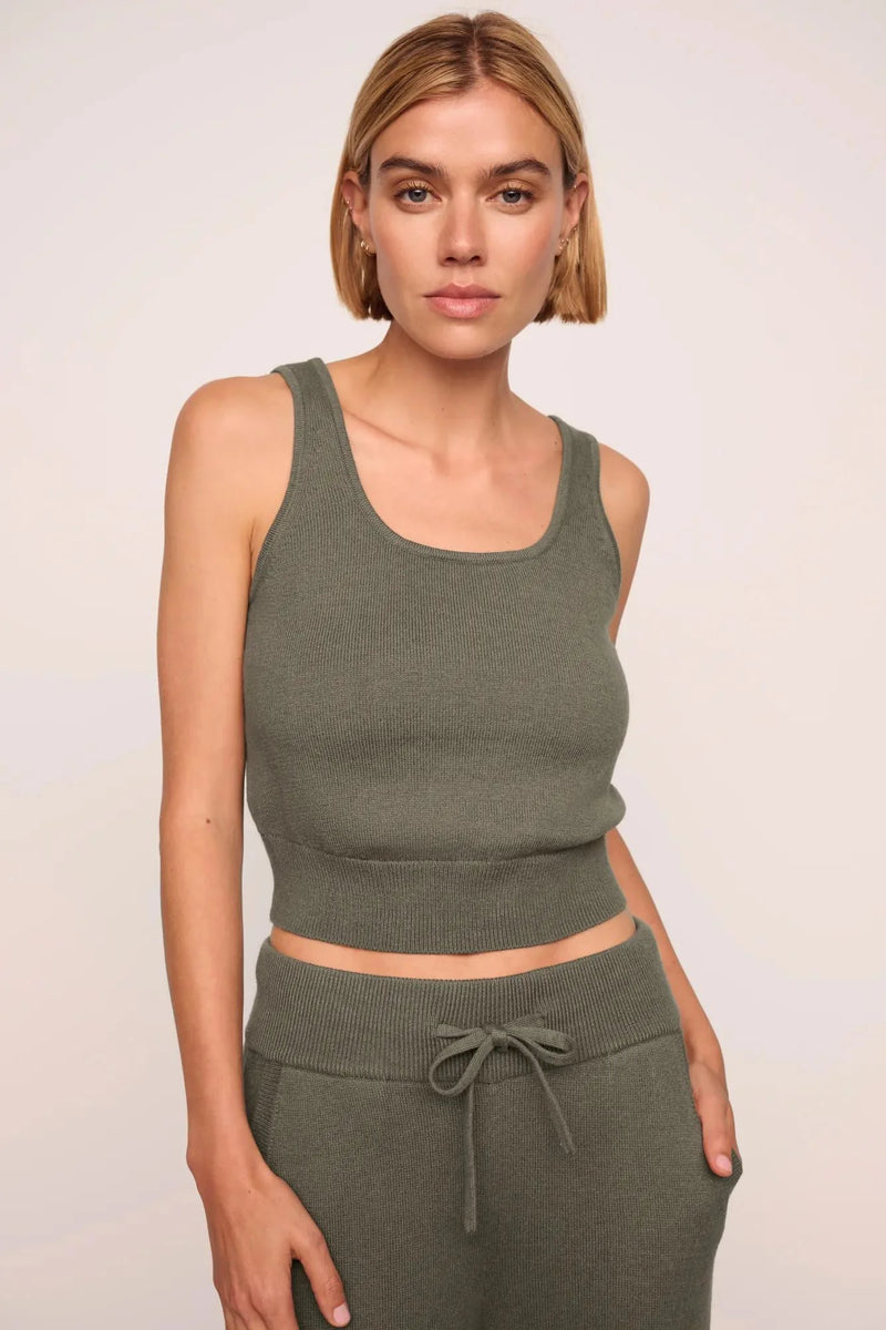Eberjey Recy Sweater Tank Smokey Olive