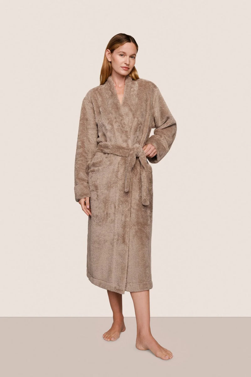Eberjey Renewplush Long Robe Toffee