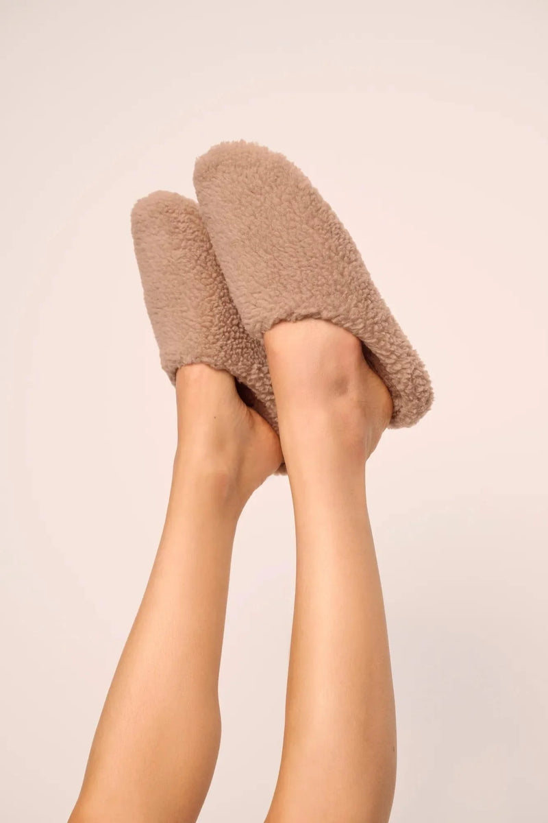 Eberjey Sherpa Slipper Warm Taupe