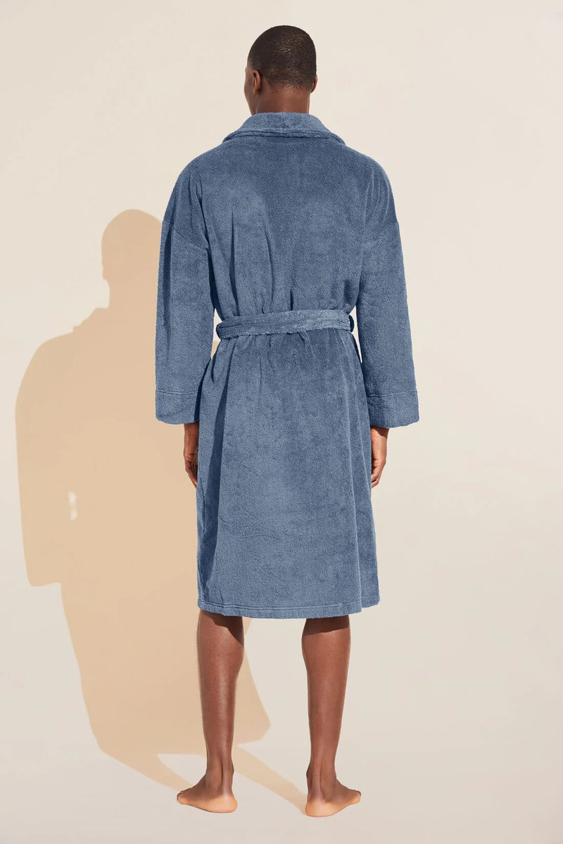 Eberjey Unisex Terry Robe Coastal Blue