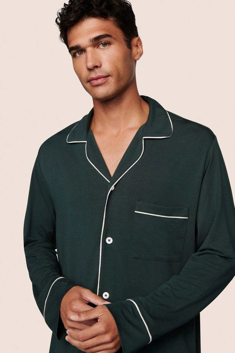 Eberjey William Long Pj Pine/Ivory