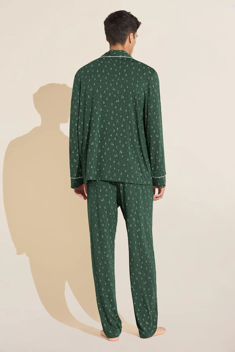 Eberjey William Pj Set Winterpine Forest Green/Ivory