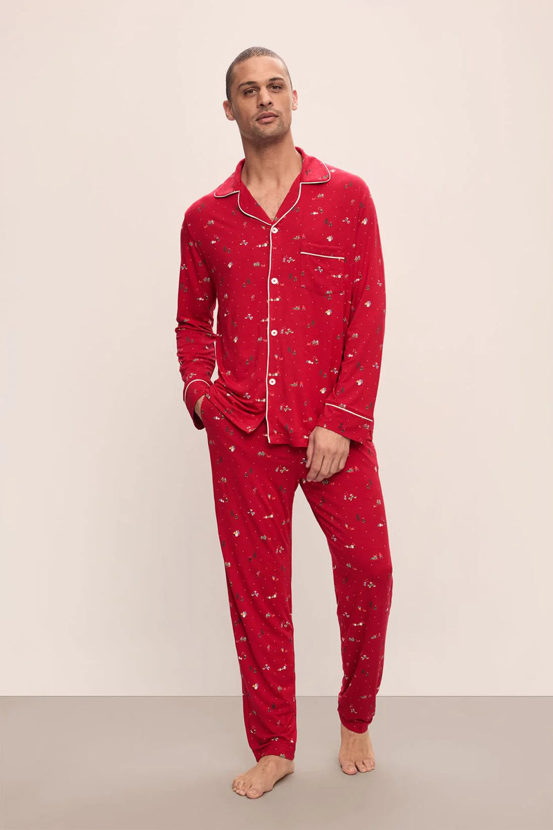 Eberjey William Printed Long Pj Set Winter Wonderland Haute