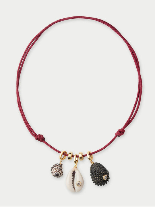 Eliou Drift Necklace Burgundy
