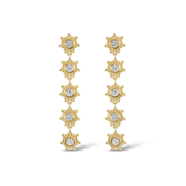 Emily Weld Collins Granium Star Linea Earrings in Diamond