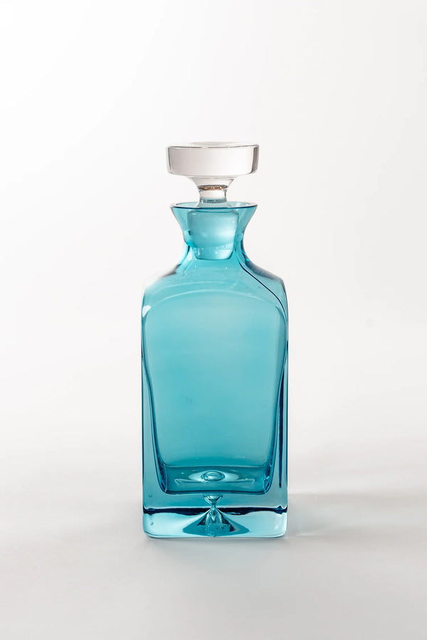 Estelle Colored Glass Heritage Decanter Ocean Blue